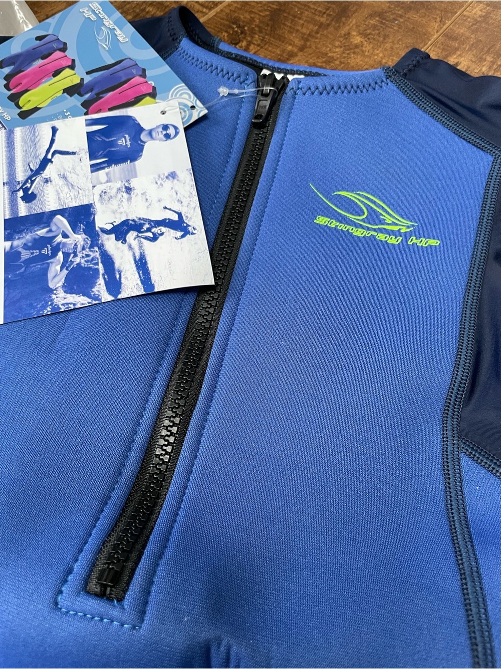 New with tags Blue Short-Sleeve Neoprene Wetsuit size 8 kids